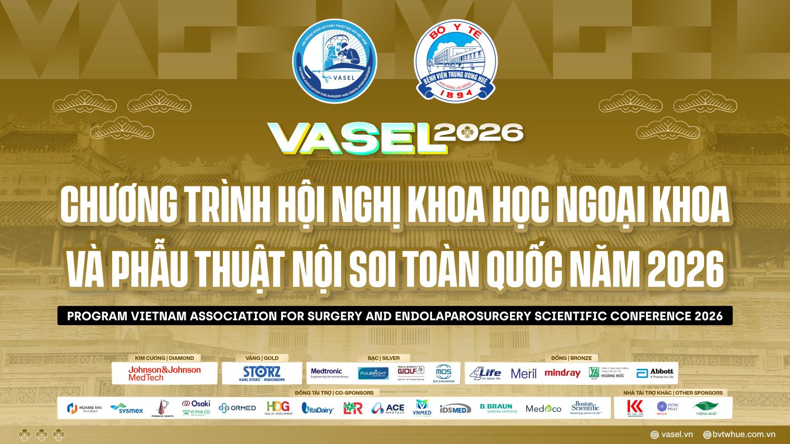 Chương trình Hội nghị khoa học Ngoại khoa và Phẫu thuật nội soi toàn quốc năm 2026 - VASEL 2026
